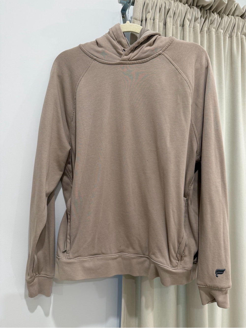 Fabletics Taupe Hooded Pullover Sweater